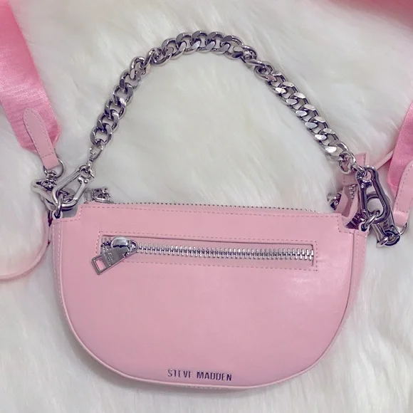 Steve Madden Cobraa Pink Crossbody New Excellent Condition - Picture 12 of 16